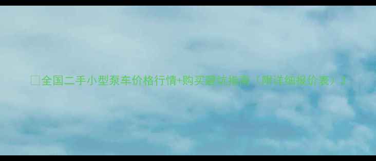 全国二手小型泵车价格行情购买避坑指南附详细报价表