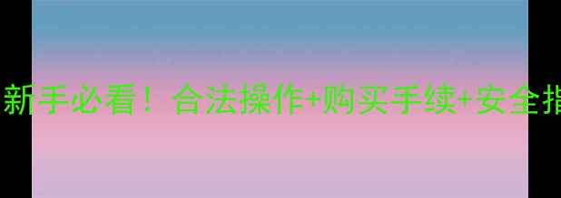 挖掘机全流程新手必看合法操作购买手续安全指南附流程图