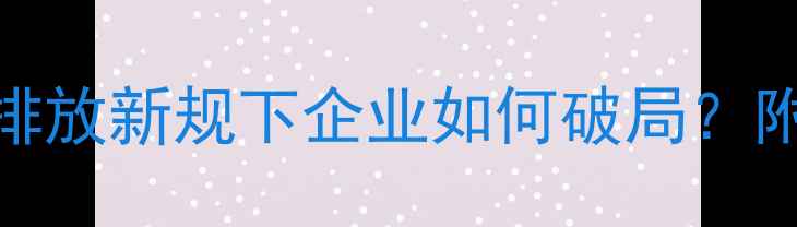 挖机行业大变革国六排放新规下企业如何破局附政策解读技术升级指南
